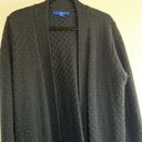 Apt. 9 EUC  Black Open Knit Long Cardigan sz L Photo 3