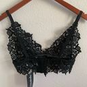 Tic Toc NWT  Lace Black Bralette Crop Festival Small Photo 3