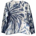 J.Crew 0207  White Blue Tie Dye Sweatshirt Size XS 100% Cotton Photo 2