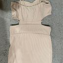 Pretty Little Thing Nude Cut Out Dress Photo 2