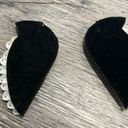 Angel wing statement earrings sequins beaded felt Photo 4