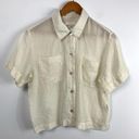 The Row All Off White Sheer Button Up Photo 1