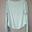 All In Motion  Blue Tee XS Oversized Long Sleeve Activewear Thumbholes Casual Photo 0