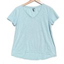 Sweaty Betty  Women’s Vneck Short Sleeve Slub Knit Mint Green Tshirt size small Photo 0