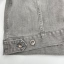 L.L.Bean  Grey Jean Jacket Denim Gray‎ Stretch Large Photo 7