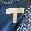 Rebecca Taylor  size 6 blue tweed sleeveless V neck fit and flare dress. Photo 15