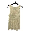 EXPRESS  Cream Embroidered Lace Mesh Tank Top - Size Small Photo 2