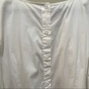 Talbots  Button Back Blouse White Size Large Photo 4