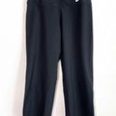 Nike  Black High Rise Straight Leg Cropped Pants Women's Small Photo 0