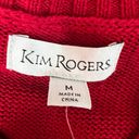 kim rogers  Cotton Red Pullover Knit Women's Sweater Size Medium Breathable Photo 1