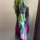 One World  beach butterfly print swim cover up top size medium multicolored flowy Photo 3