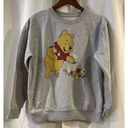 Disney  Winnie the Pooh M Picking Flowers Embroidered Grey light sweatshirt Photo 0