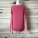 Talbots Pink Colorblock Shaker Stitch V Neck Button Down Cardigan Sweater Photo 5