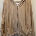 Zella Tan Hooded Active Running Jacket Size Large Photo 0