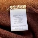 Garnet Hill  Women's Light Burgundy Hoodie V-Neck Sweatshirt Size XS Photo 8