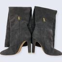 Joie Bentlee Dark Gray Suede Over The Knee Zip 4.25" Thick Heeled Boots 37 7 Photo 5