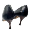 Dolce & Gabbana  Black Snakeskin Almond Toe Pumps Sz 37 Photo 3