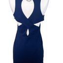 Silence + Noise Blue Cut Out Bodycon Dress Photo 3