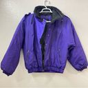 Edge Vintage Womens Inside  Ski Jacket 90s 80s Retro Zip Button Purple Black Coat Photo 14