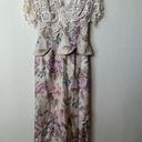 Jessica McClintock 1980s Floral Midi Dress Photo 3