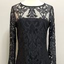 Alexis  Lace Mini Dress Long Sleeves Black Size L Photo 2