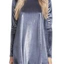 Show Me Your Mumu  Tyler Tunic Velour Gray metallic Swing Dress Small S New Photo 0