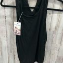 Halara New!  Black Cross Back Open Back Tank Top Womens Size Medium Photo 0