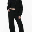 Aritzia TNA Black Cozy Fleece Mega Sweatpants Straight Photo 0