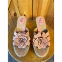 Born concept  Pink & Cork Wedges Slip On Sandals Leather Size 8M Photo 1