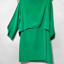 Halston Heritage Cape slit sleeve boatneck fitted open back crepe dress Photo 1