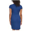 DKNY NWT  Stretch V-Neck Short Sleeve Sheath Dress Cobalt Blue SZ-14 Photo 4