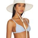 Lele Sadoughi  Straw Checkered Hat in White Washed New as-is Womens Western Photo 0