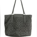 Coach  ward signature tote bag nylon leather in gray taupe 33475 Photo 1