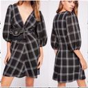 Free People Miss Molly Black White Plaid Mini Dress $128 EUC 0 Photo 1