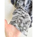 Rebecca Taylor Leopard Ruched Bodycon Mini Jersey Dress Gray Women's Size L Photo 2