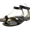 Jil Sander Black Leather Studded Flat Sandals Shoes Photo 2