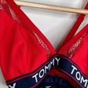 Tommy Hilfiger  Red Mesh Trim Triangle Bralette Bra Women's Size X-Small XS NWT Photo 2