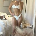 SheIn White strapless bikini set Photo 1