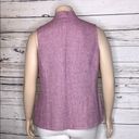 Coldwater Creek  Size 18W Purple White Herringbone Zip Up Wool Blend Vest Jacket Photo 3