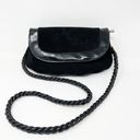 Anthropologie Black Suede Small Convertible crossbody clutch chain purse bag Photo 9