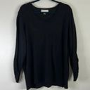 Carolyn Taylor EUC  Black Rouched Side Black Sweater Top sz 2x Photo 0