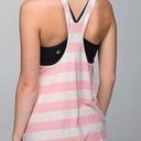 Lululemon 💙 Om racerback pink striped tank Photo 1