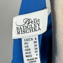 Badgley Mischka Fallon Popover  Gown Crepe Cobalt Blue Photo 4