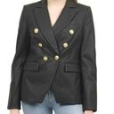 Love Token  Nellie Faux Leather Gold Button Blazer Black Size XS NWT Photo 0