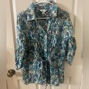 cj banks  Floral Print Button Up Blouse Photo 1