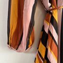 City Chic  Dress Gold Stripe Multicolored Maxi Sz 22W NWT V Neck Asymmetrical Hem Photo 11