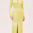 Alexis  Serena Dress in Lime Waves XSmall New Womens Long Maxi Gown Photo 14