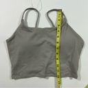 Halara  In My Feels Basic Padded Cropped Tank Top Dove Grey Photo 6