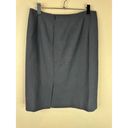 Lafayette 148  Women's Flat Front A-Line Pencil Skirt Back Zipper Black Size 10 Photo 5