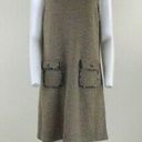 J.Jill  Tweed Sweater Midi Sleeveless Dress‎ Beige Womens Size S Pockets Photo 3